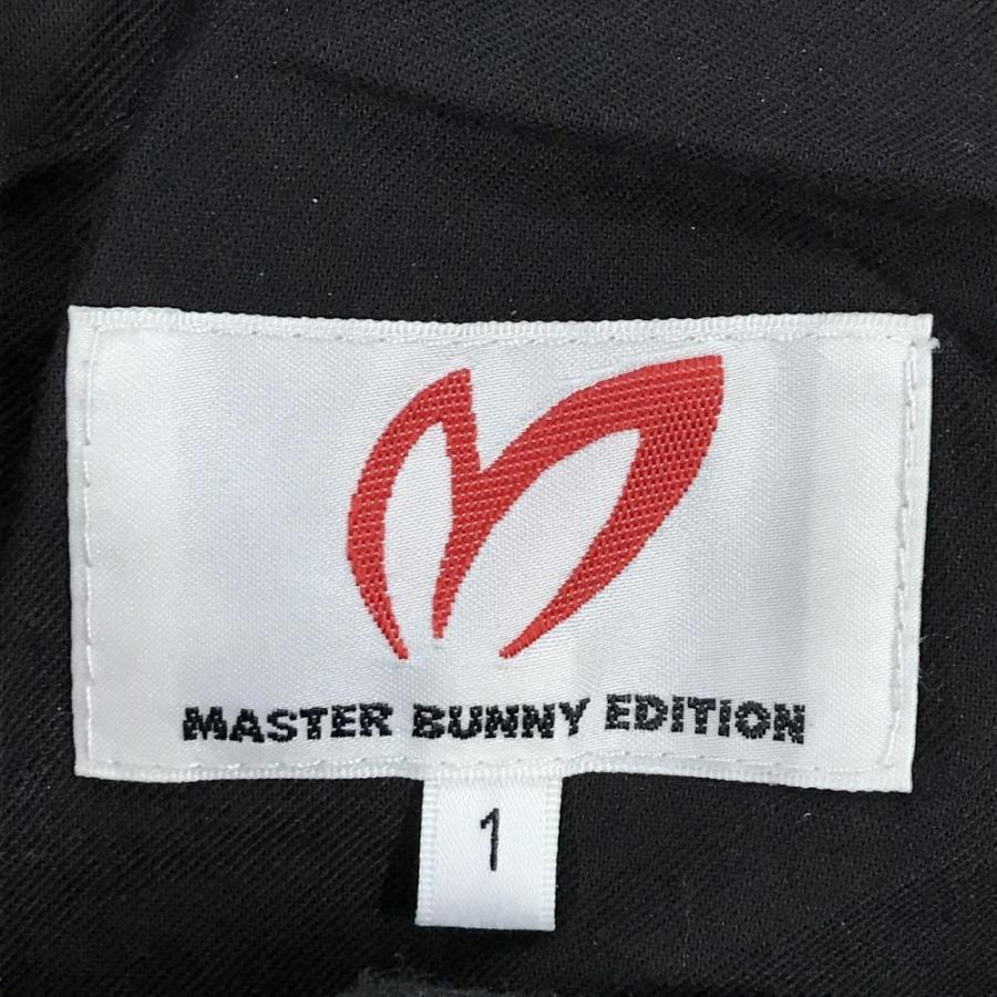 【美品】マスターバニー パンツ 黒 ベルト部ポケット着脱可 ストレッチ レディース 1(M) ゴルフウェア 2025年モデル MASTER BUNNY EDITIONの画像