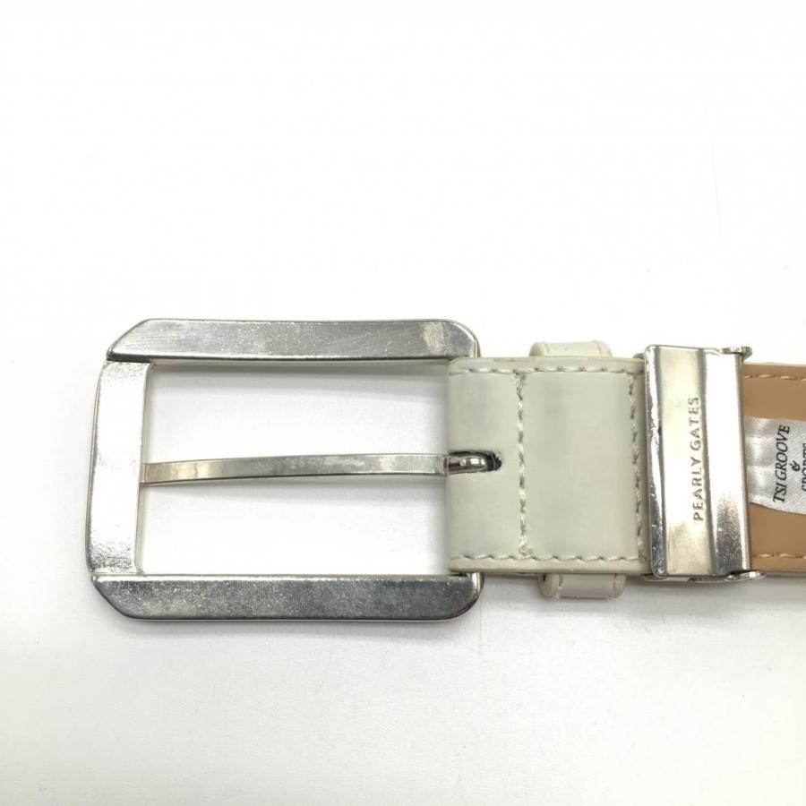 PEARLY GATES ホワイトロゴベルト　新品 PEARLY GATES｜ドットロゴレザーベルト (UNISEX) | Rakuten Fashion