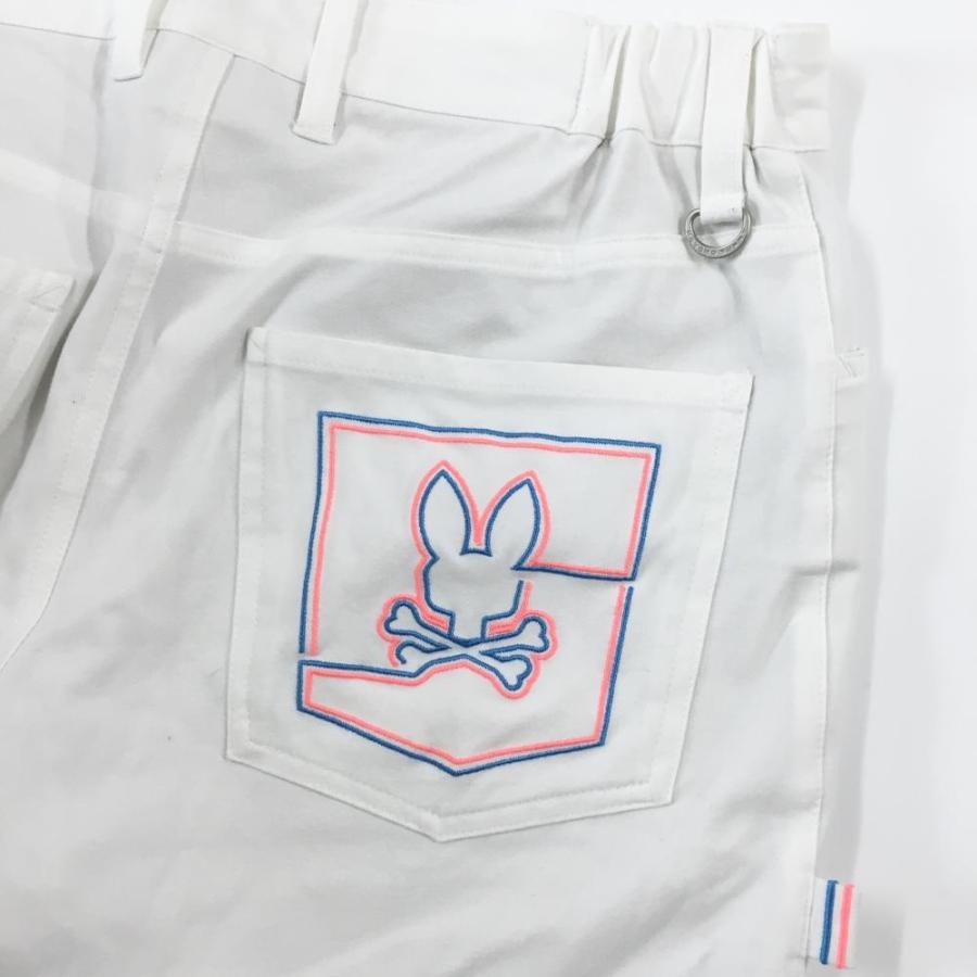 Psycho Bunny（サイコバニー） 【美品】サイコバニー パンツ 白×ピンク