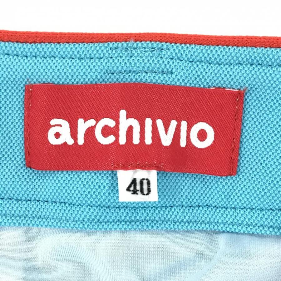 archivio（アルチビオ） 【新品】アルチビオ スカート ライトブルー×白