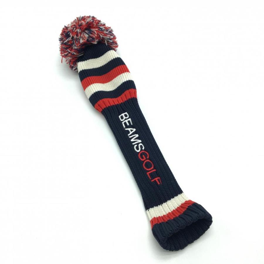 BEAMS GOLF（ビームス ゴルフ） ヘッドカバー(FW) ネイビー×レッド×白