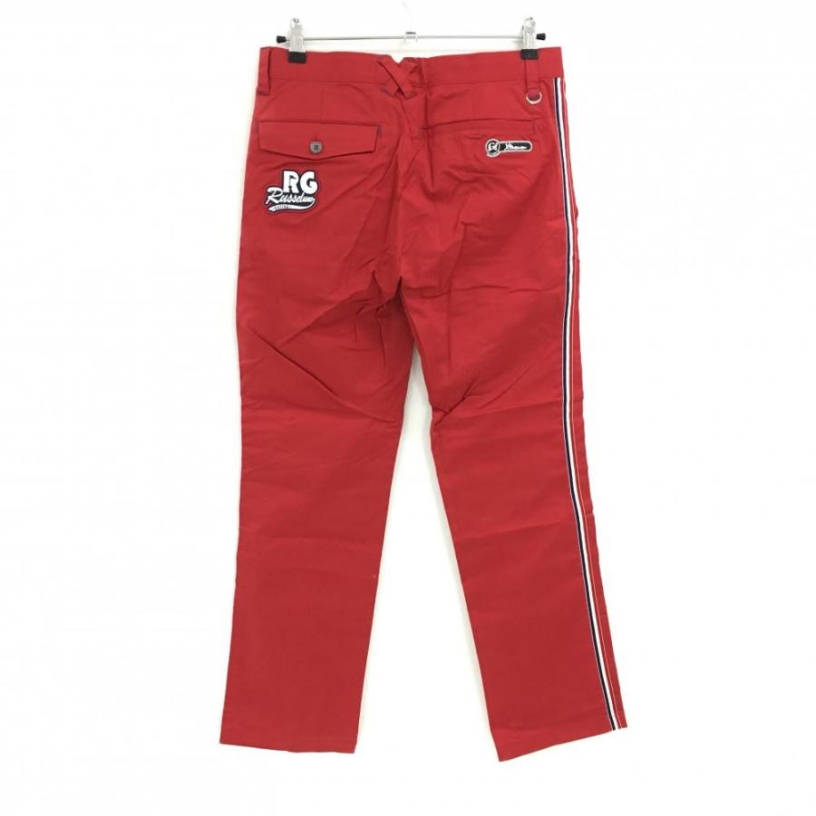 【RUSSELUNO】新品サイドラインジョガーパンツ　メンズＸＬ　ゴルフ　レッド Russeluno（ラッセルノ） 【超美品】ラッセルノ パンツ レッド サイド