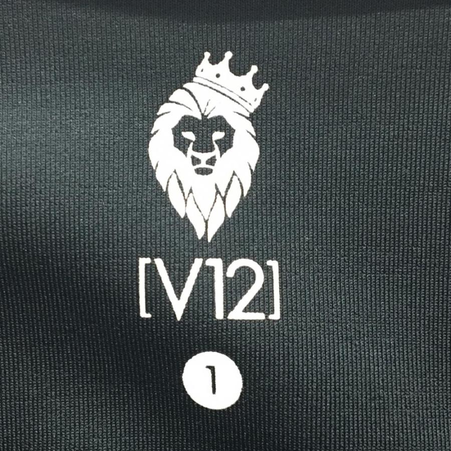 【超美品】V12 ジャケットブルゾン 黒×白 袖ロゴライン 腰ポケット レディース 1(M) ゴルフウェア V12 V12（ヴィ・トゥエルヴ） 【超美品】V12 ジャケットブルゾン 黒×白 袖