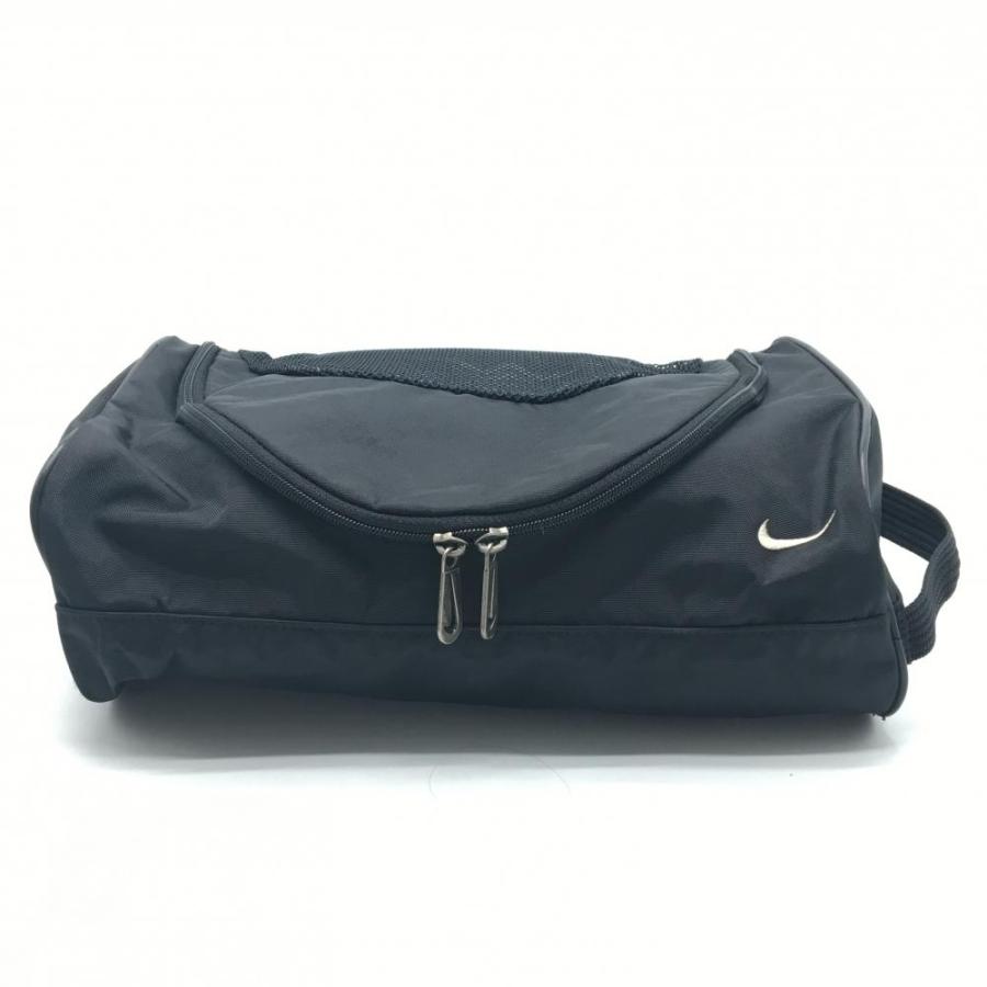 NIKE（ナイキ） 【美品】ナイキ シューズケース 黒 一部メッシュ ロゴ