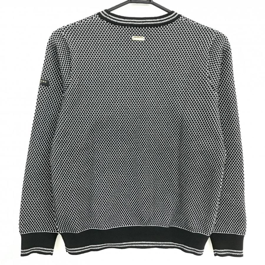 St ANDREWS 【超美品】セントアンドリュース セーター 黒×白 総柄 胸