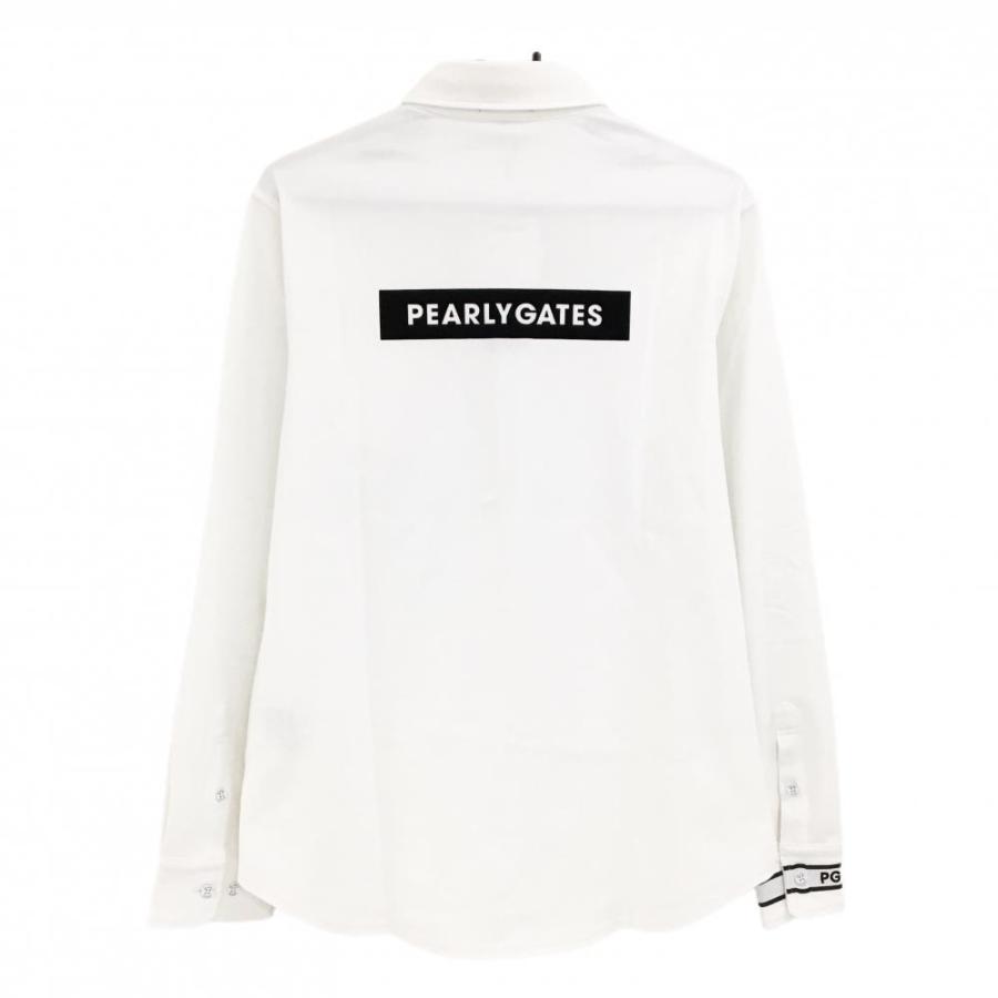 パーリーゲイツ 24SS 長袖 ポロシャツ カットソー ボタンダウン 1 PEARLY GATES（パーリーゲイツ） 長袖ポロシャツ ネイビー×白 ボタン