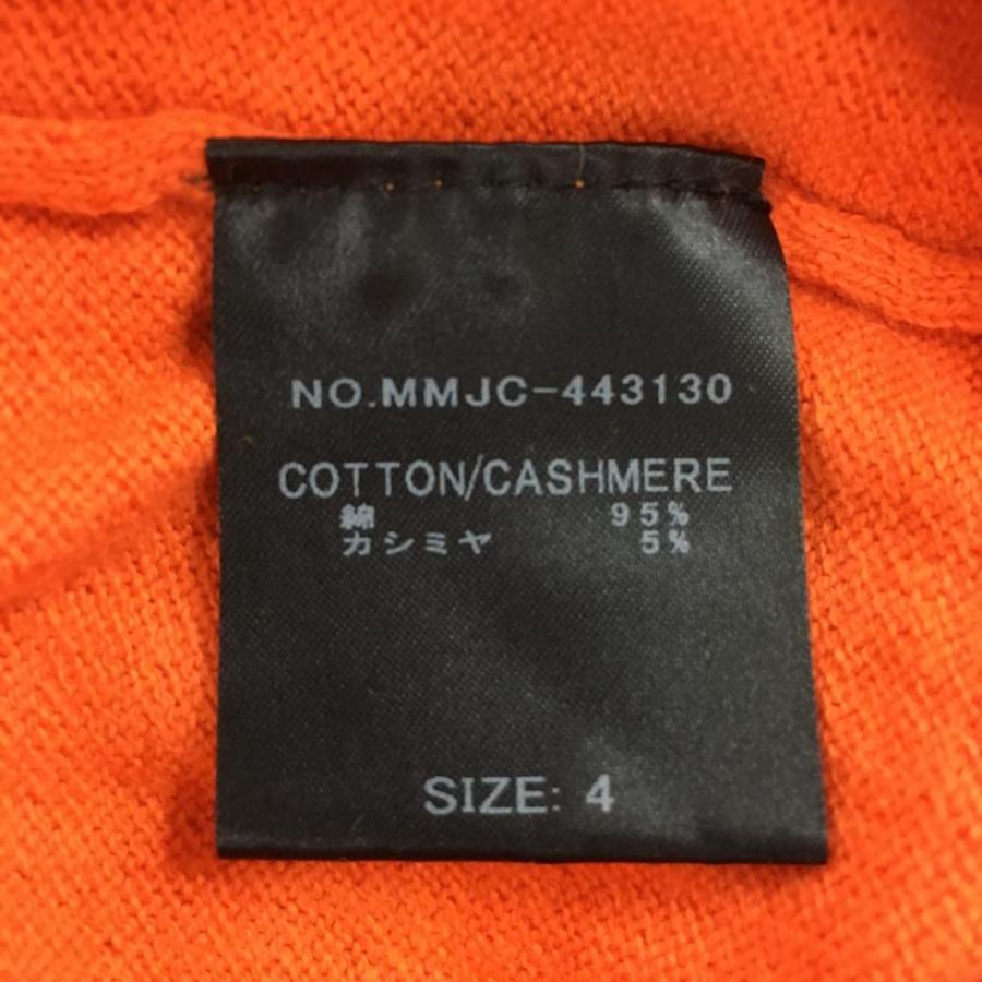 【超美品】ムータマリン セーター オレンジ×イエローオレンジ ロゴ刺しゅう カシミヤ混 メンズ 4(S) ゴルフウェア muta muta MARINE（ムータマリン） 【超美品】ムータマリン セーター