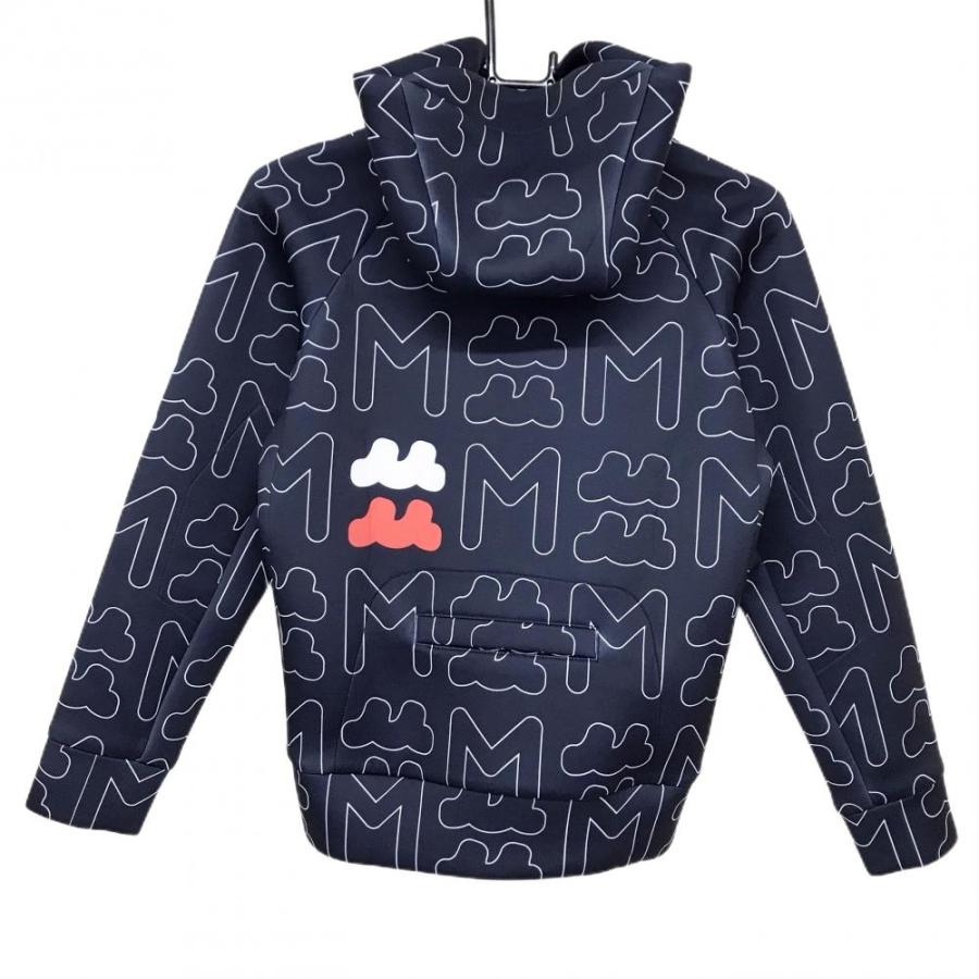 ムータマリン ジップパーカー 紺 ワッペン　綿混 スウェット フーディ サイズM muta MARINE（ムータマリン） 【美品】ムータマリン ジップパーカー