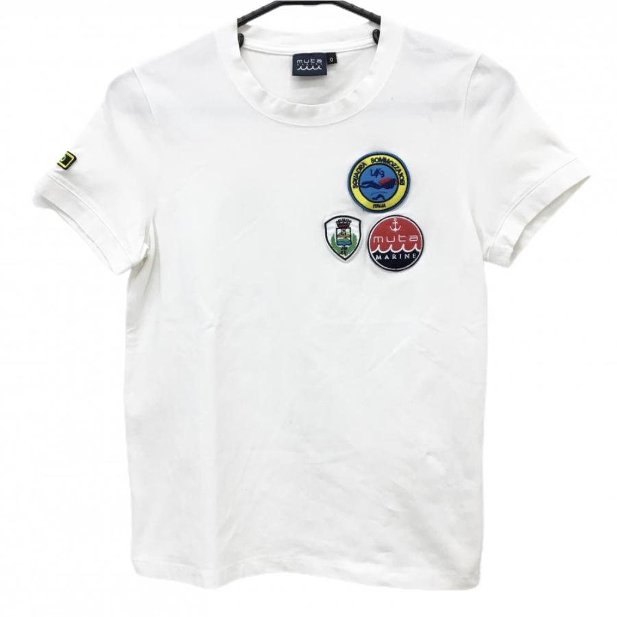 muta MARINE（ムータマリン） Tシャツ 白 胸刺しゅうワッペン