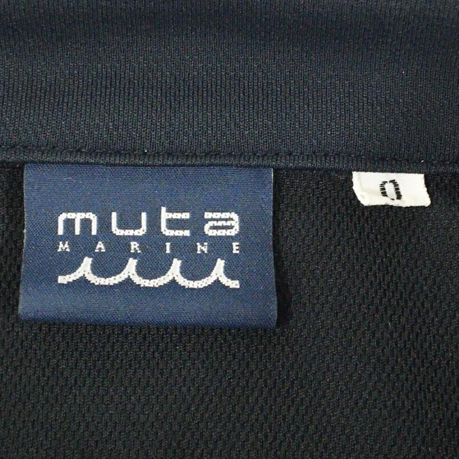 muta MARINE（ムータマリン） 半袖ポロシャツ 黒×ベージュ バイカラー