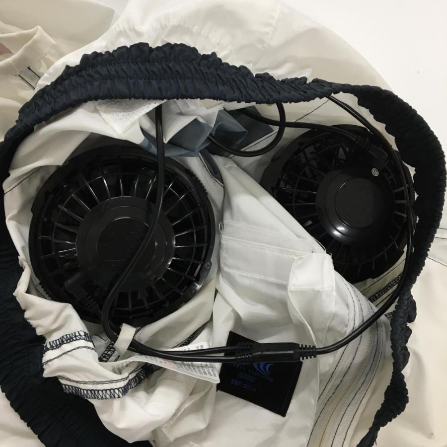 muta MARINE（ムータマリン） 空調ベスト 白×ネイビー ボーダー 通電