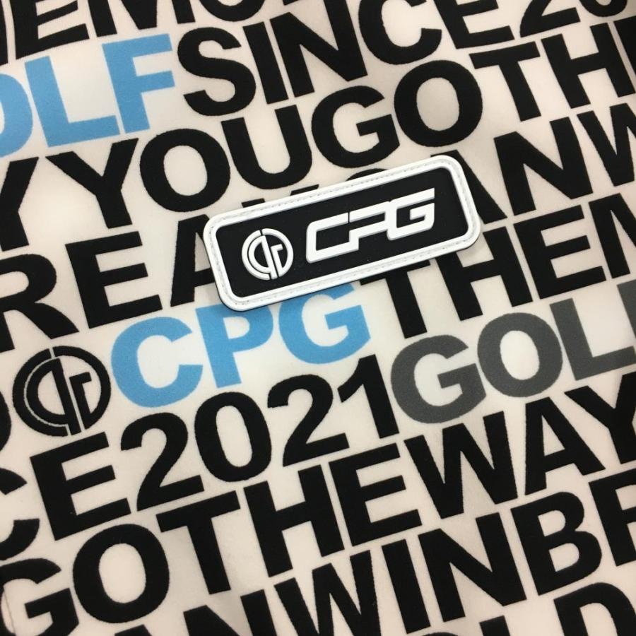 CPG GOLF 【新品】CPG ジャケット 白×黒 ロゴ総柄 ストレッチ メンズ 4