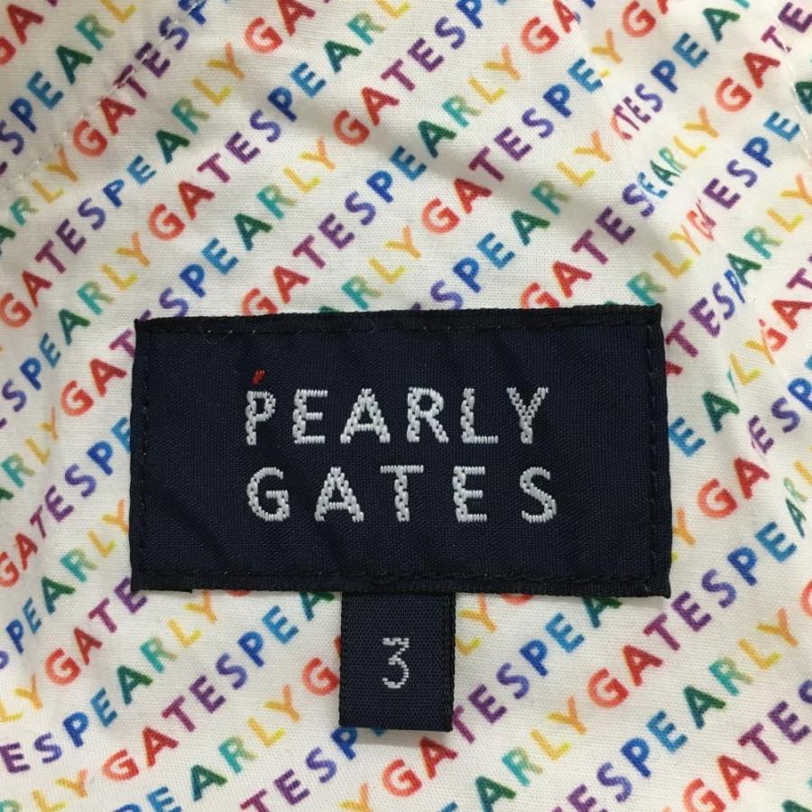 PEARLY GATES（パーリーゲイツ） パンツ 白 地模様 ロゴ刺しゅう
