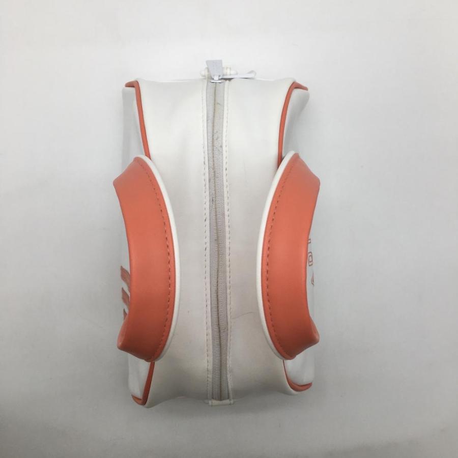 adidas（アディダス） カートバッグ 白×サーモンピンク 3ライン 内側