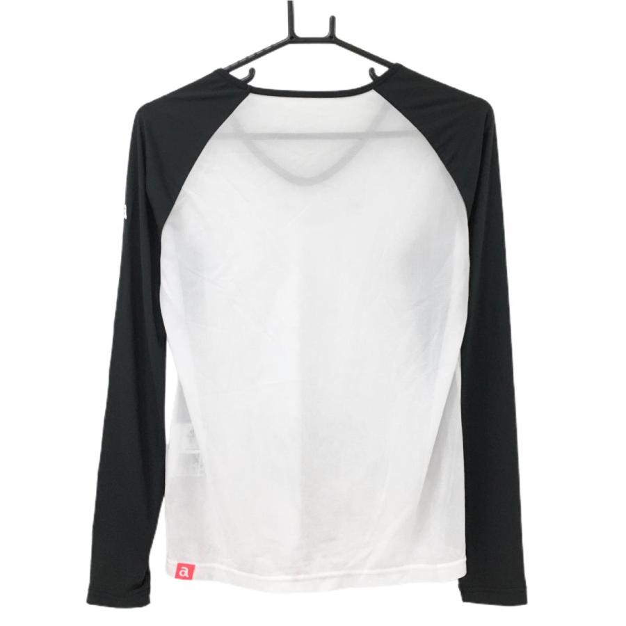 【新品】アルチビオ インナーシャツ 白×黒 吸汗速乾 UVカット 身頃メッシュ調 レディース 40(L) ゴルフウェア archivioの画像