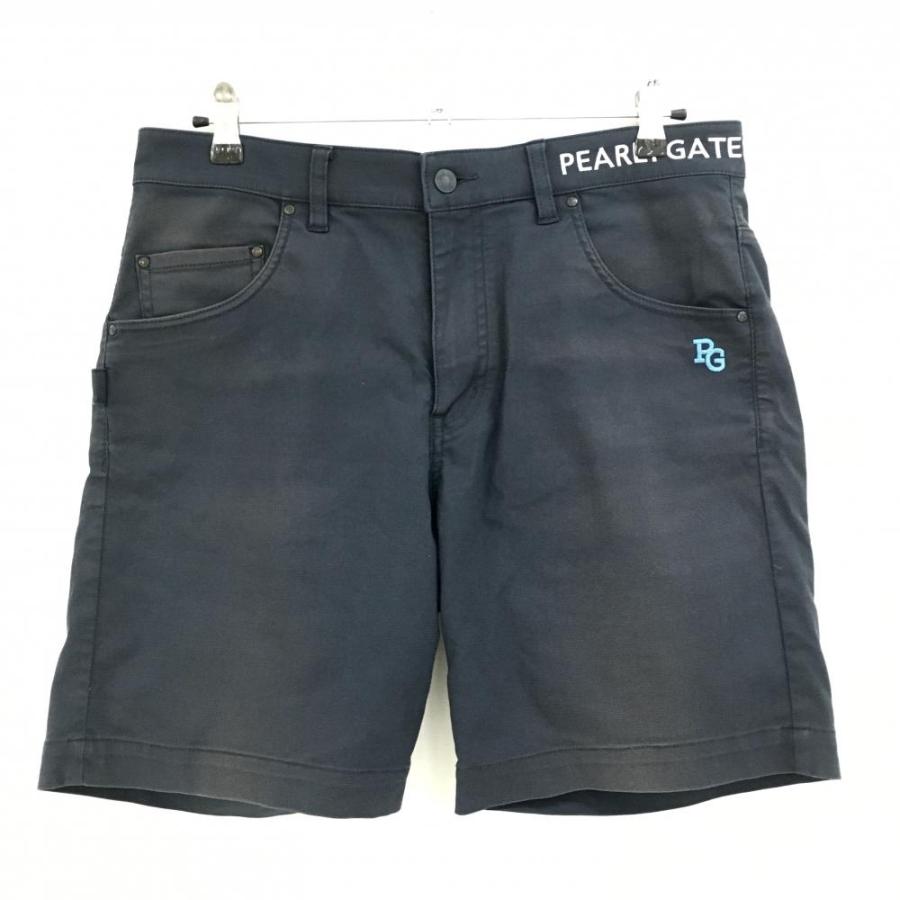 【パーリーゲイツ】極美品 ハーフパンツ 2024 5サイズ メンズ ネイビー PEARLY GATES（パーリーゲイツ） ハーフパンツ ネイビー ストレッチ