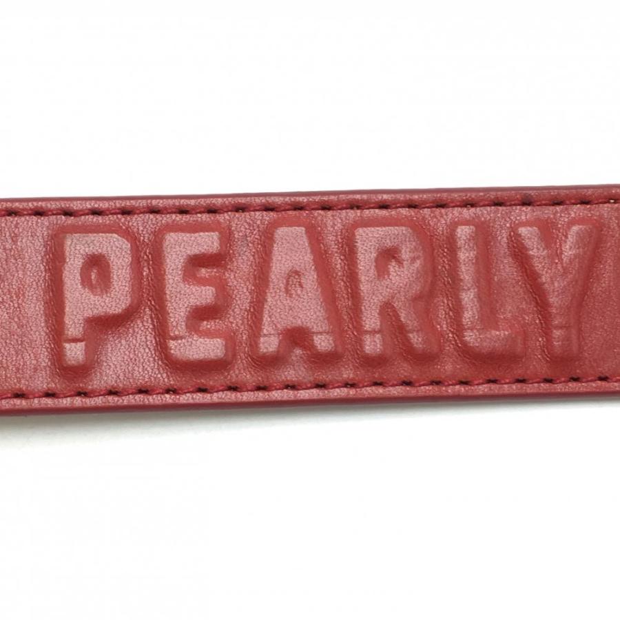 PEARLY GATES（パーリーゲイツ） ベルト レッド 立体ロゴ レディース
