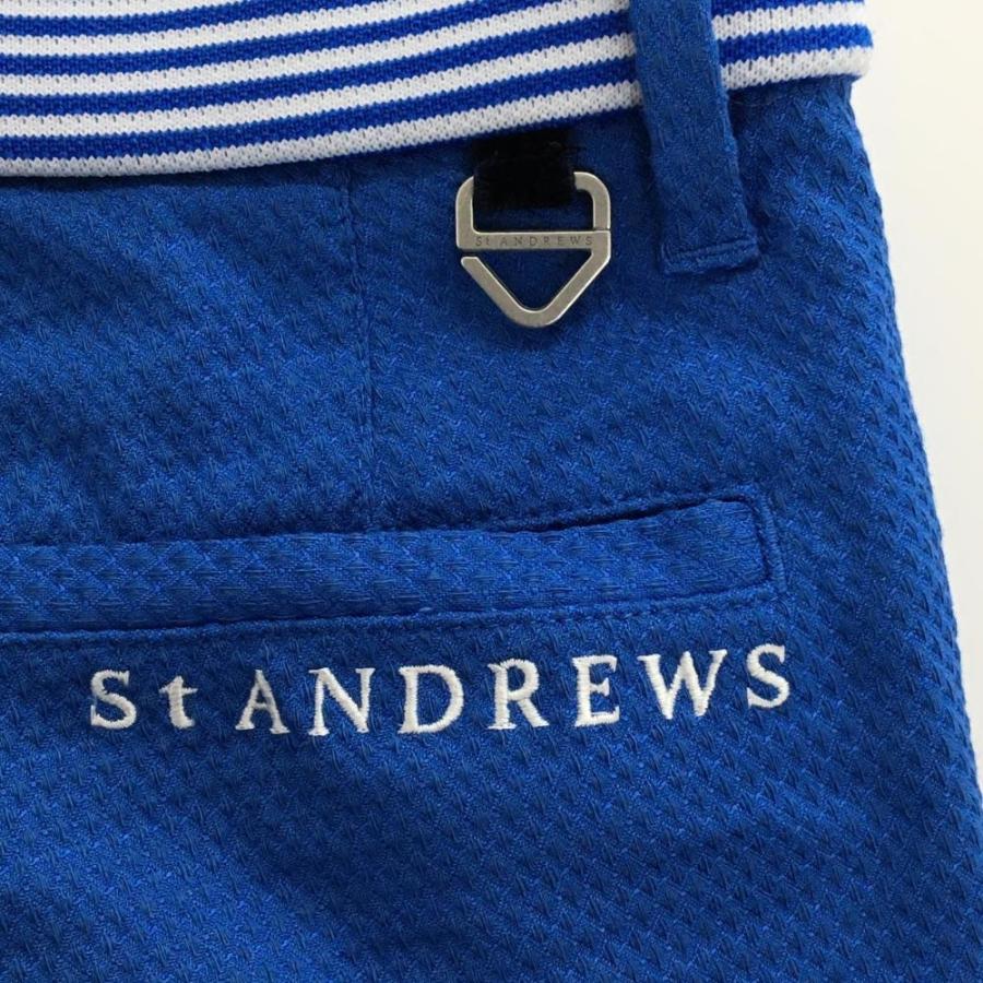 St ANDREWS 【超美品】セントアンドリュース パンツ ブルー×白 織生地