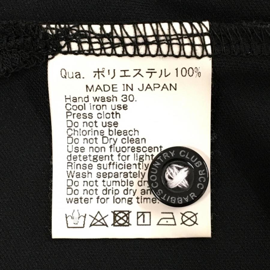 超美品】エフアールツー 半袖ポロシャツ 黒 襟・袖ライン ラビット