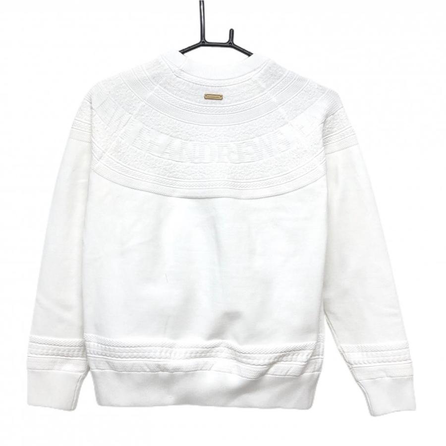 St ANDREWS 【美品】セントアンドリュース セーター 白 上部総柄編み