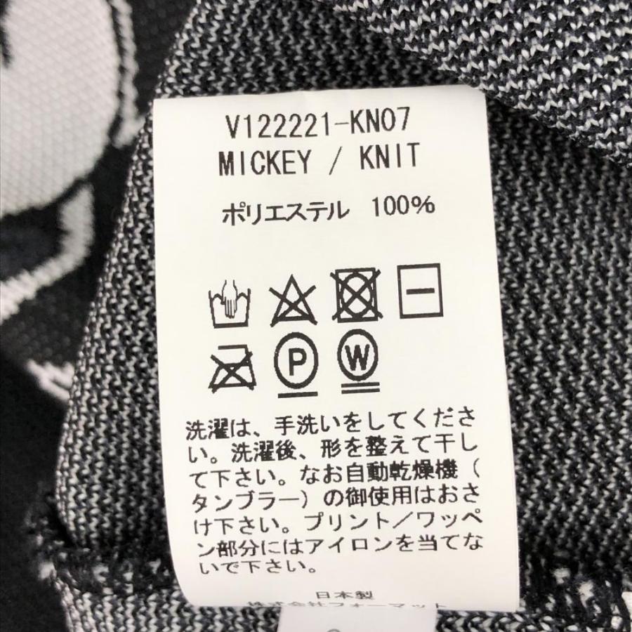 【超美品】V12×Disney セーター 黒×白 前面ミッキーマウス バックロゴ レディース 0(S) ゴルフウェア V12の画像