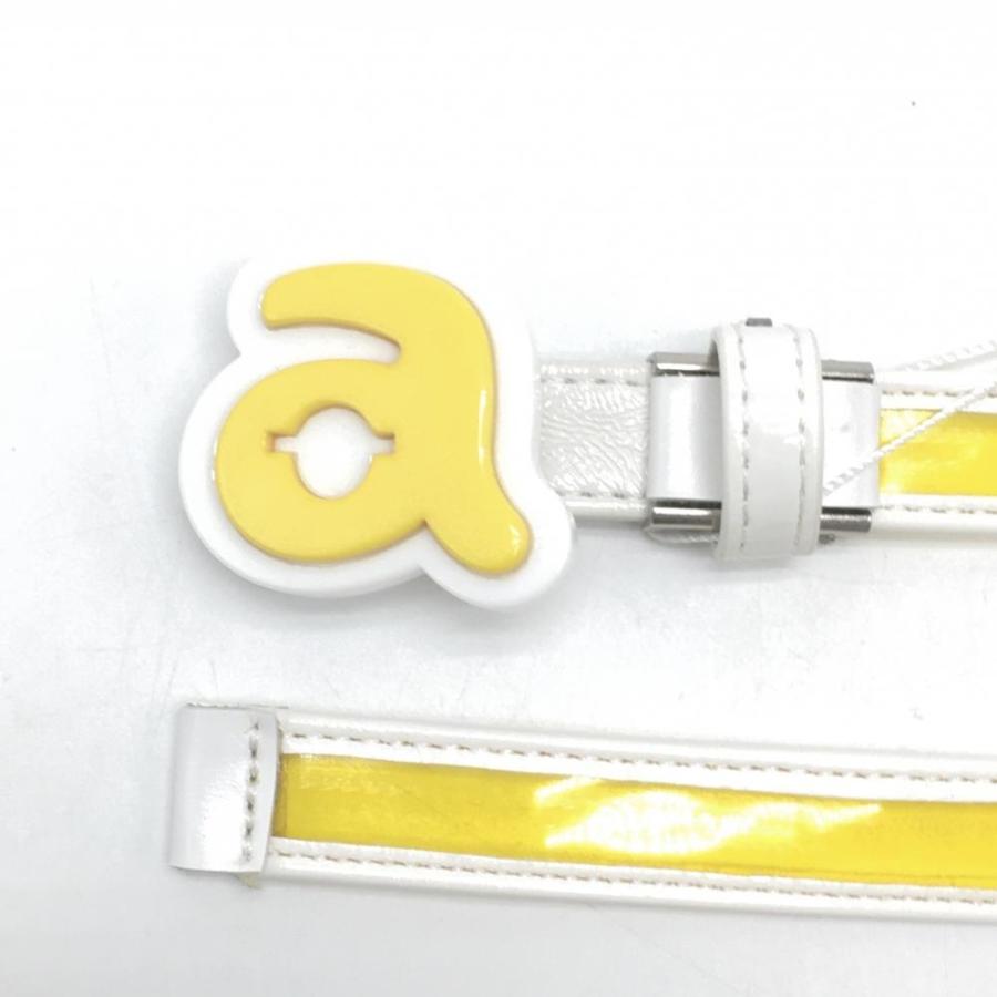 archivio（アルチビオ） 【新品】アルチビオ 細ベルト イエロー×白 