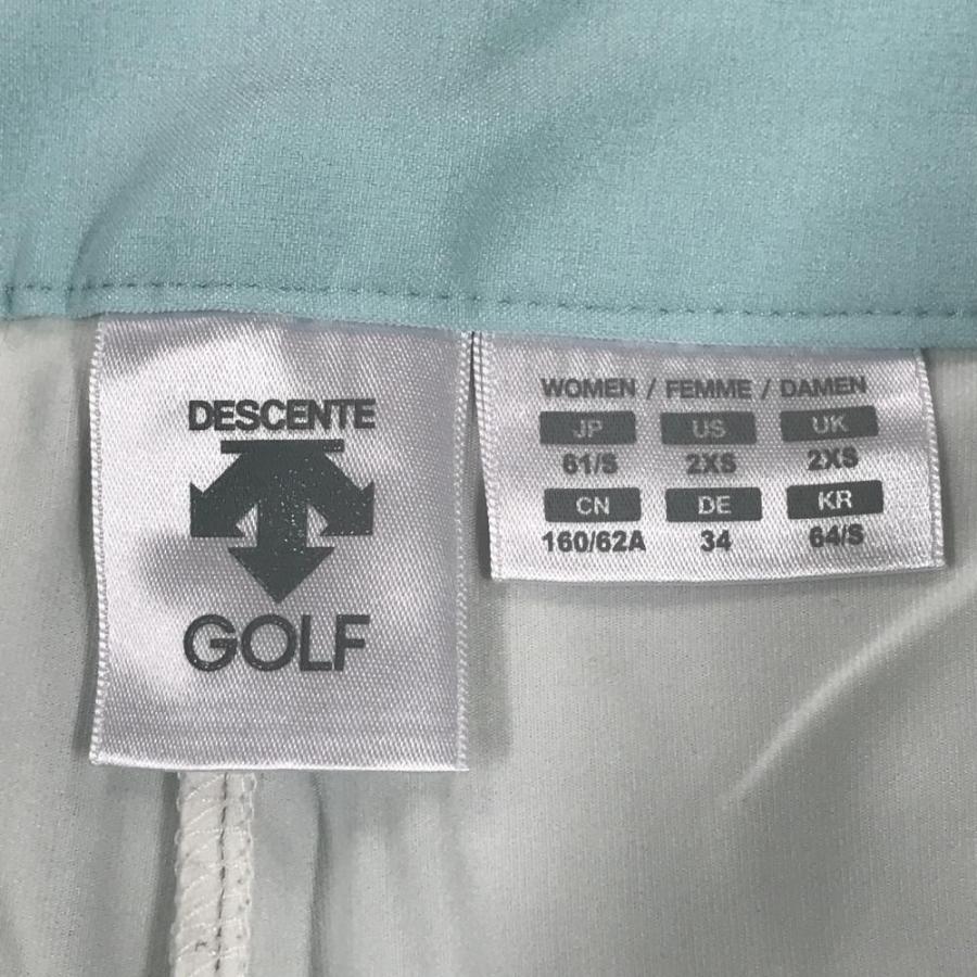 DESCENTE GOLF 【美品】デサントゴルフ スカート ライトブルー×白 裾