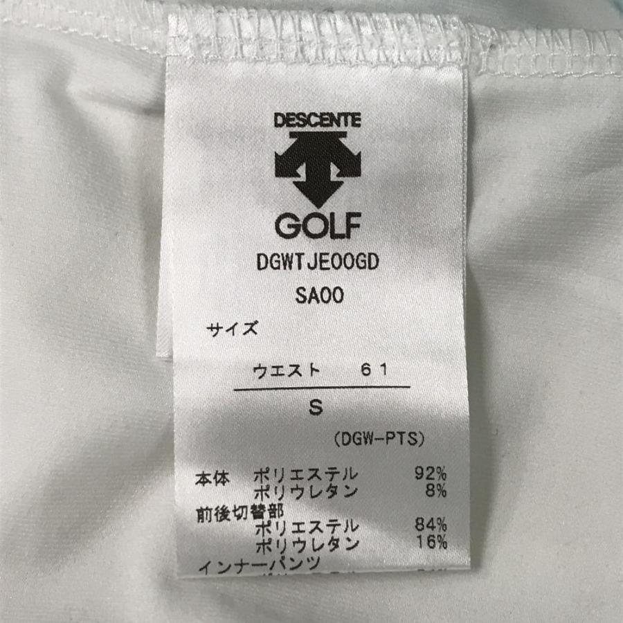 DESCENTE GOLF 【美品】デサントゴルフ スカート ライトブルー×白 裾