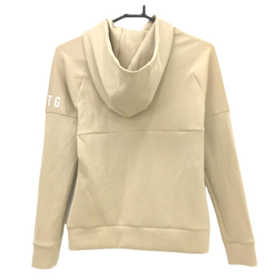 DESCENTE GOLF 【超美品】デサントゴルフ パーカー ベージュ×白 腹部 