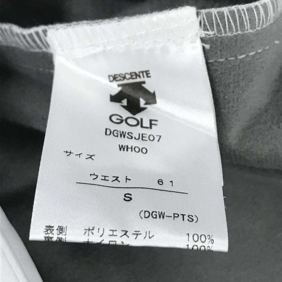 DESCENTE GOLF 【美品】デサントゴルフ スカート 白×グレー 裏微起毛 