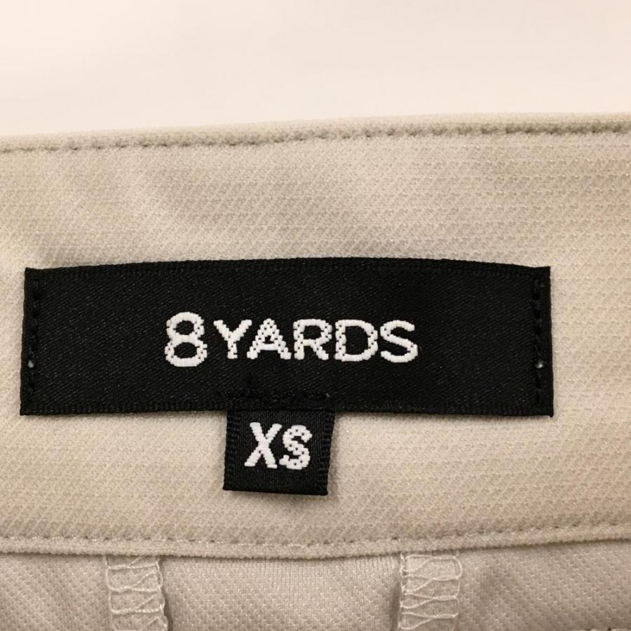 【超美品】ハチヤーズ スカート ライトグレー 後裾プリーツ ロゴ ストレッチ  レディース XS ゴルフウェア 8YARDSの画像