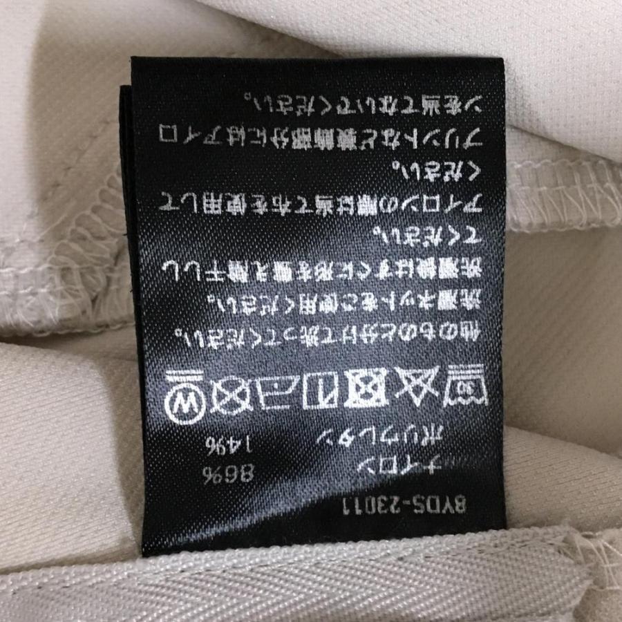 【超美品】ハチヤーズ スカート ライトグレー 後裾プリーツ ロゴ ストレッチ  レディース XS ゴルフウェア 8YARDSの画像