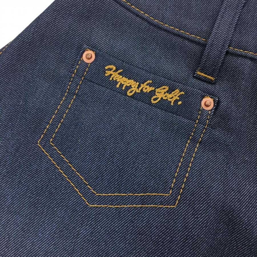 【超美品】パーリーゲイツ スカート ネイビー デニム 一部プリーツ  レディース 00(XS) ゴルフウェア 2024年モデル PEARLY GATESの画像
