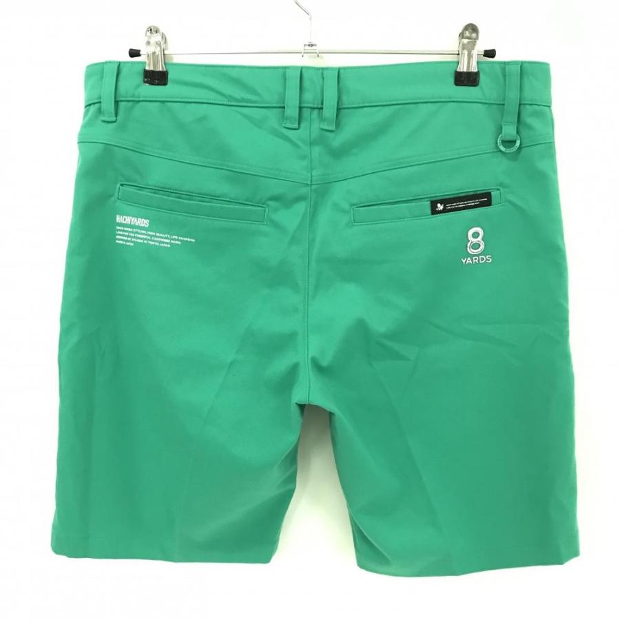 超美品】ハチヤーズ ハーフパンツ グリーン シンプル ロゴシルバー