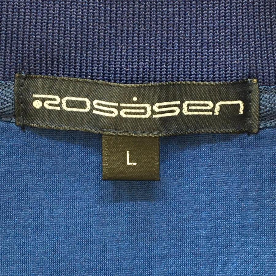 【超美品】ロサーセン ニットジャケット ネイビー×ブルー ダブルジップ メンズ L ゴルフウェア Rosasen Rosasen（ロサーセン） 【超美品】ロサーセン ニットジャケット