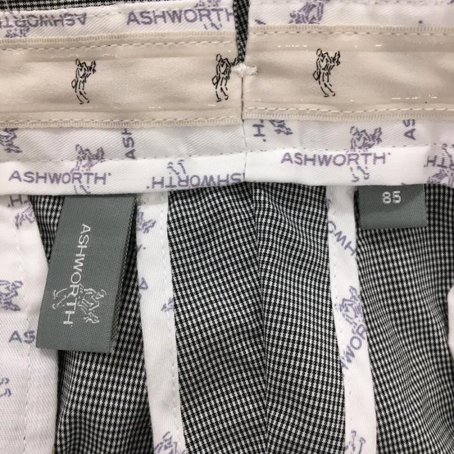 ASHWORTH（アシュワース） パンツ グレー 細目チェック メンズ 85