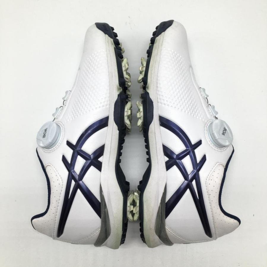 ASICS（アシックス） 【美品】アシックス ゴルフシューズ 白×ネイビー