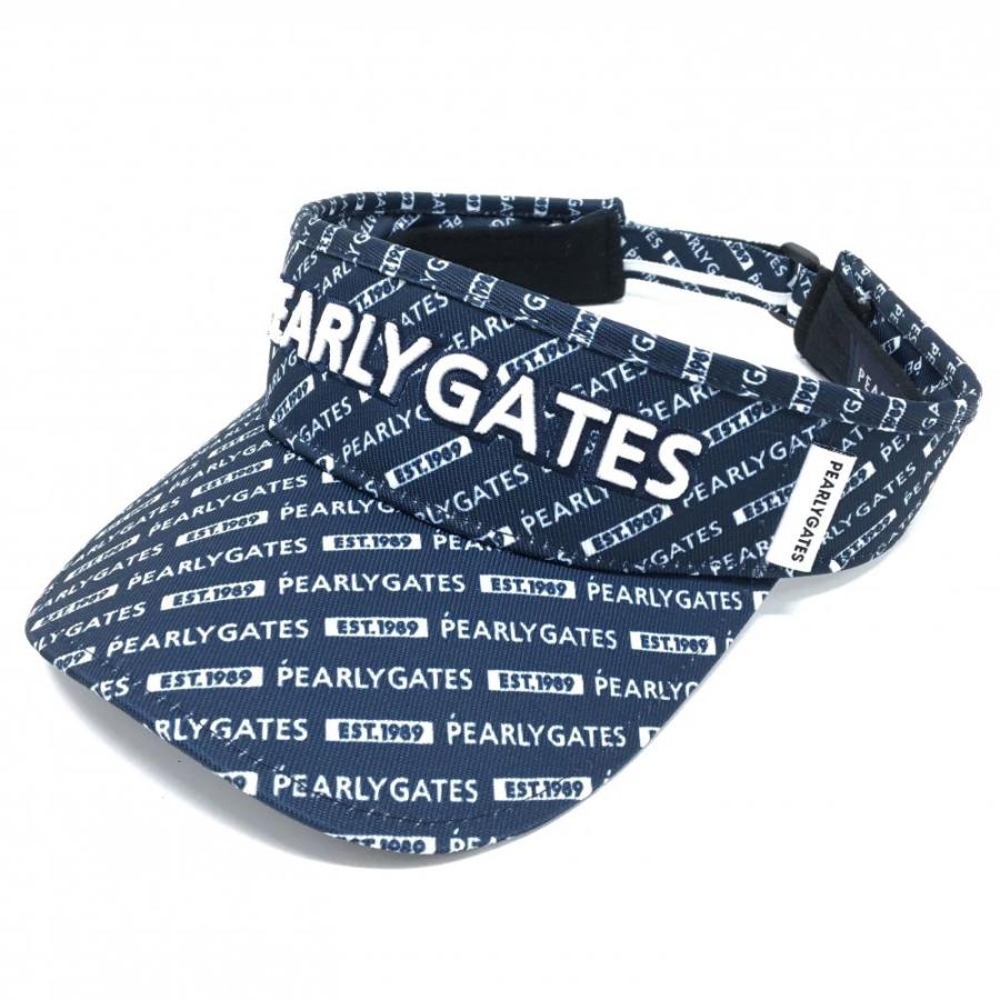 PEARLY GATES - 新品パーリーゲイツ サンバイザー ライトブルー×白