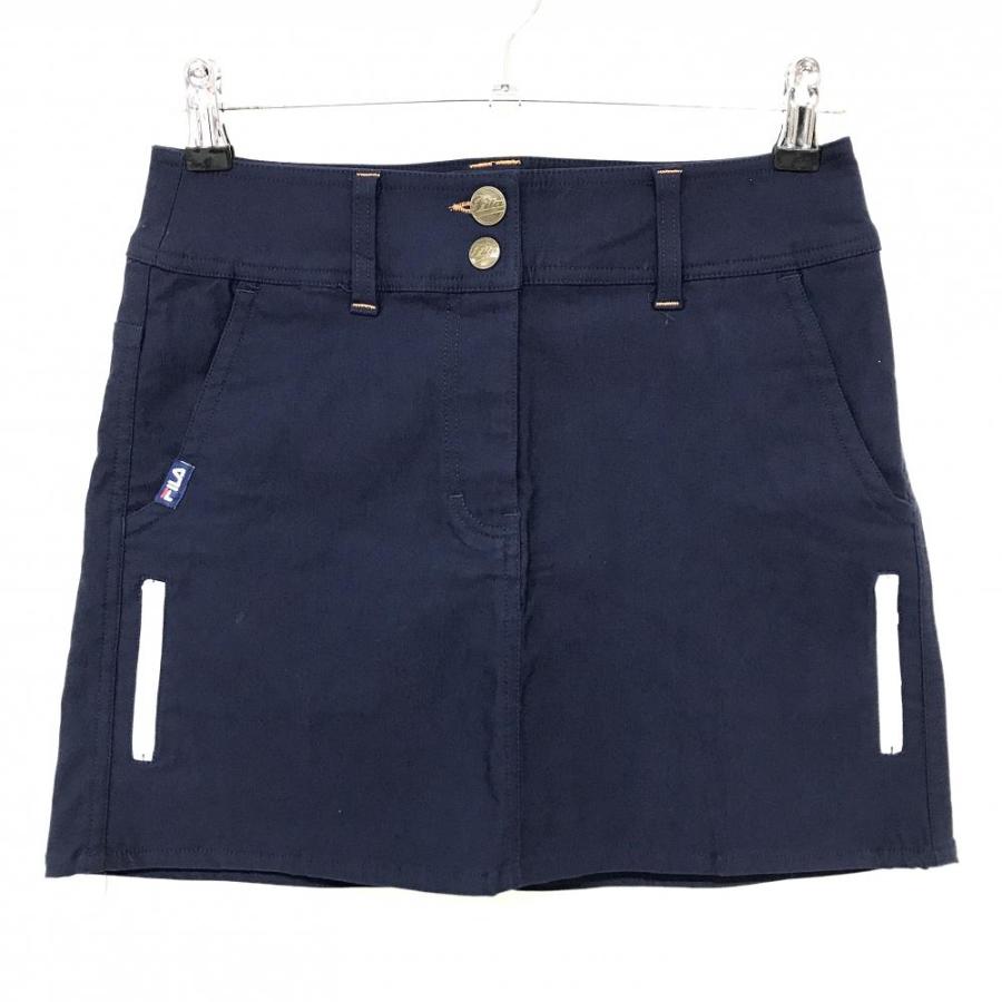 FILA GOLF 【超美品】フィラゴルフ スカート ネイビー 複数ワッペン 裏