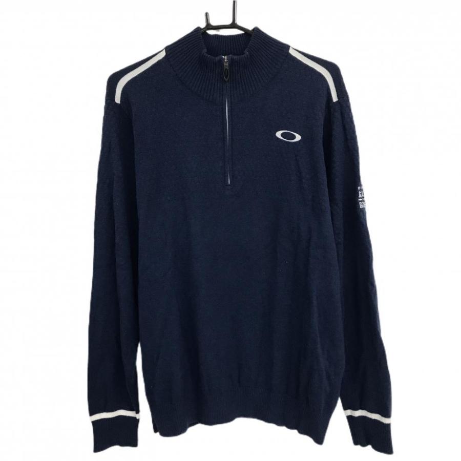 OAKLEY（オークリー） ハイネックセーター ネイビー ハーフジップ