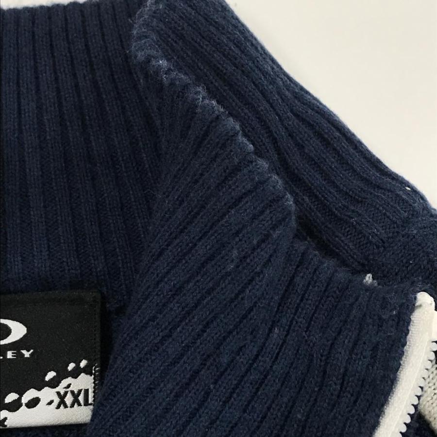 OAKLEY（オークリー） ハイネックセーター ネイビー ハーフジップ
