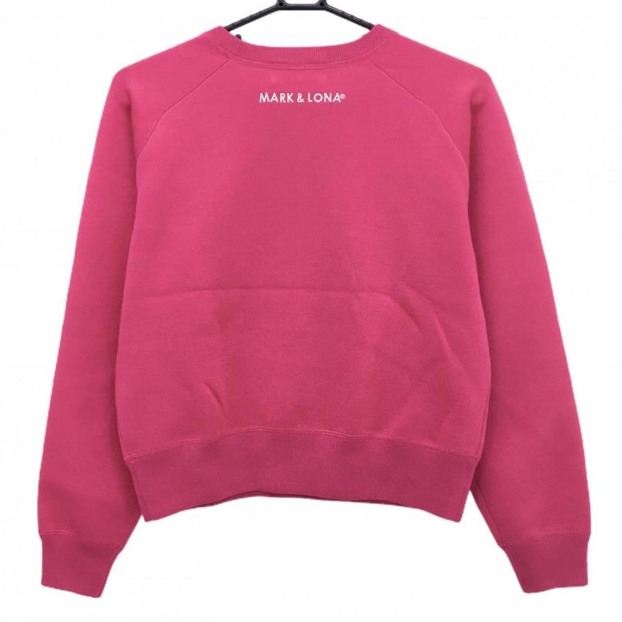 【超美品】マークアンドロナ セーター ピンク×イエロー×白 スパンコールス ニット レディース 38(M) ゴルフウェア MARK＆LONAの画像