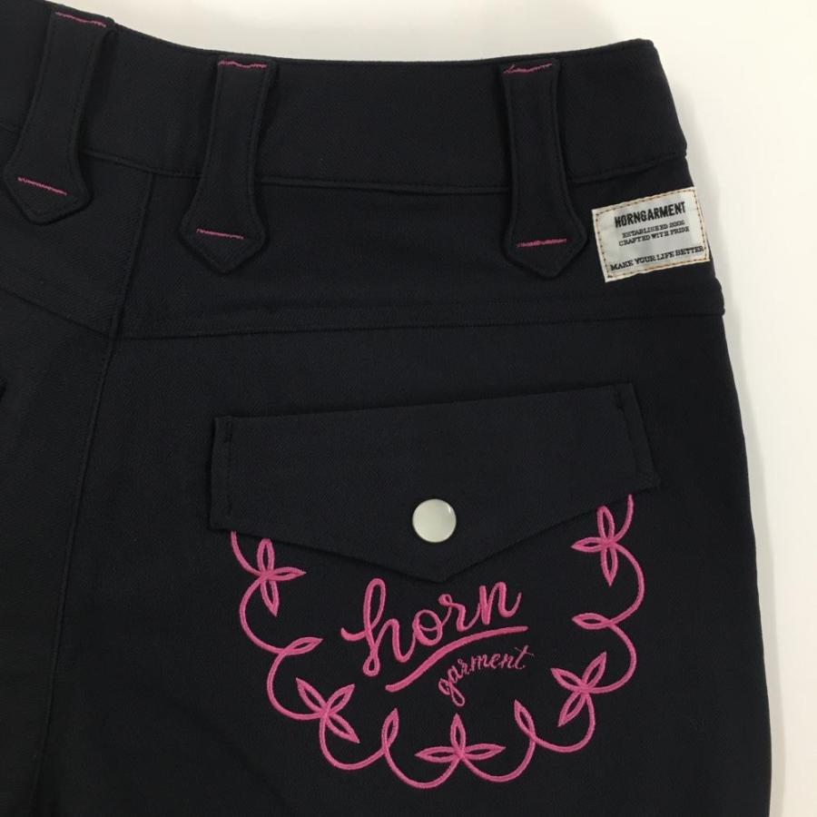 新品　ホーンガーメント　ゴルフパンツ　近年　ネイビー　ロゴ金具　ワッペン HORN GARMENT 【超美品】ホーンガーメント ショートパンツ ダーク
