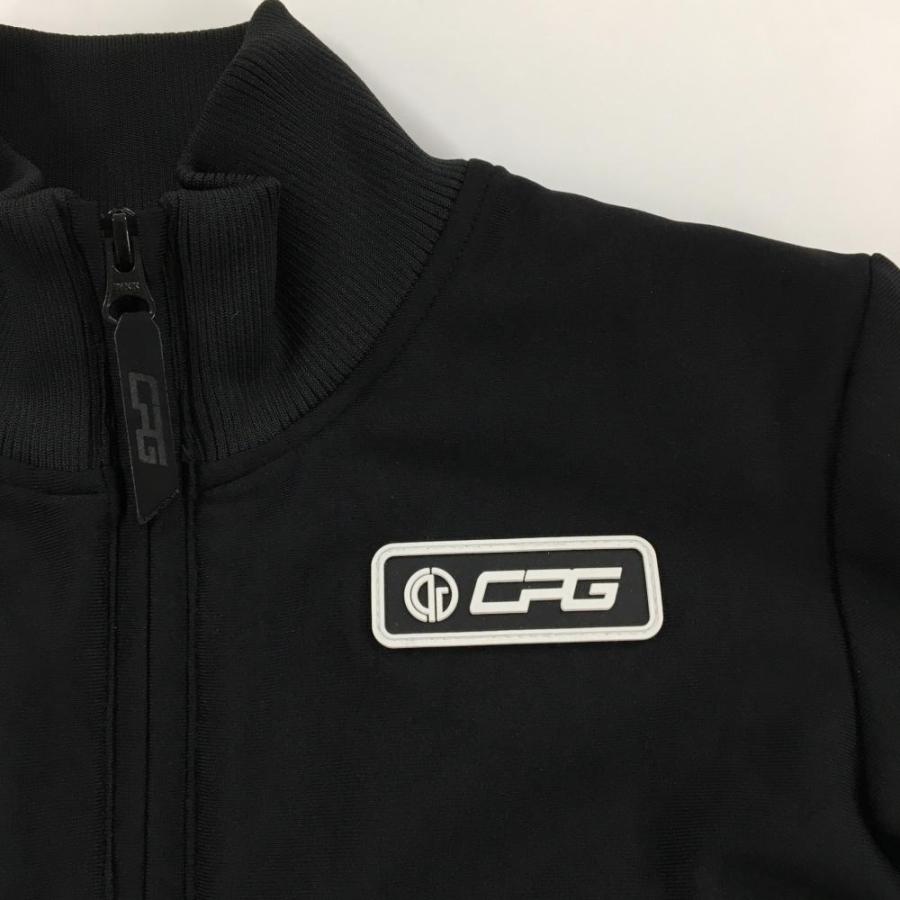 【美品】CPG ジャケットブルゾン 黒 胸ロゴ 地模様 裏地メッシュ レディース 2(M) ゴルフウェア CPG CPG GOLF 【美品】CPG ジャケットブルゾン 黒 胸ロゴ 地模様 裏地