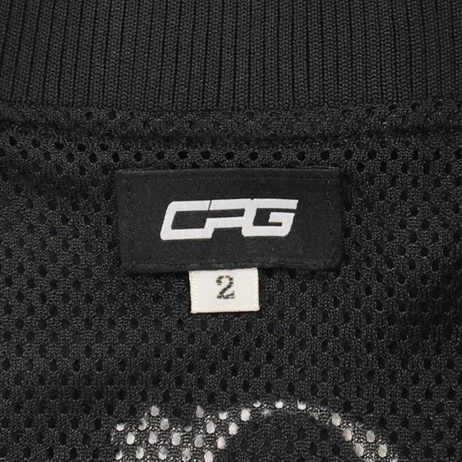 【美品】CPG ジャケットブルゾン 黒 胸ロゴ 地模様 裏地メッシュ レディース 2(M) ゴルフウェア CPG CPG GOLF 【美品】CPG ジャケットブルゾン 黒 胸ロゴ 地模様 裏地