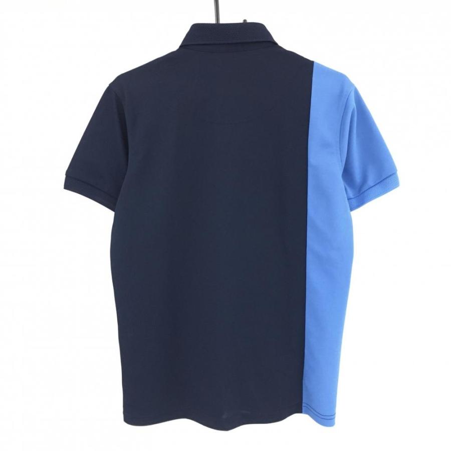 23区GOLF 【超美品】23区ゴルフ 半袖ポロシャツ ネイビー×ライトブルー