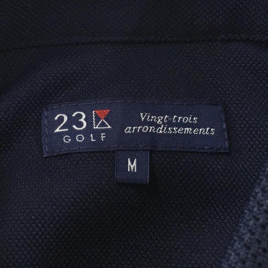 23区GOLF 【超美品】23区ゴルフ 半袖ポロシャツ ネイビー×ライトブルー
