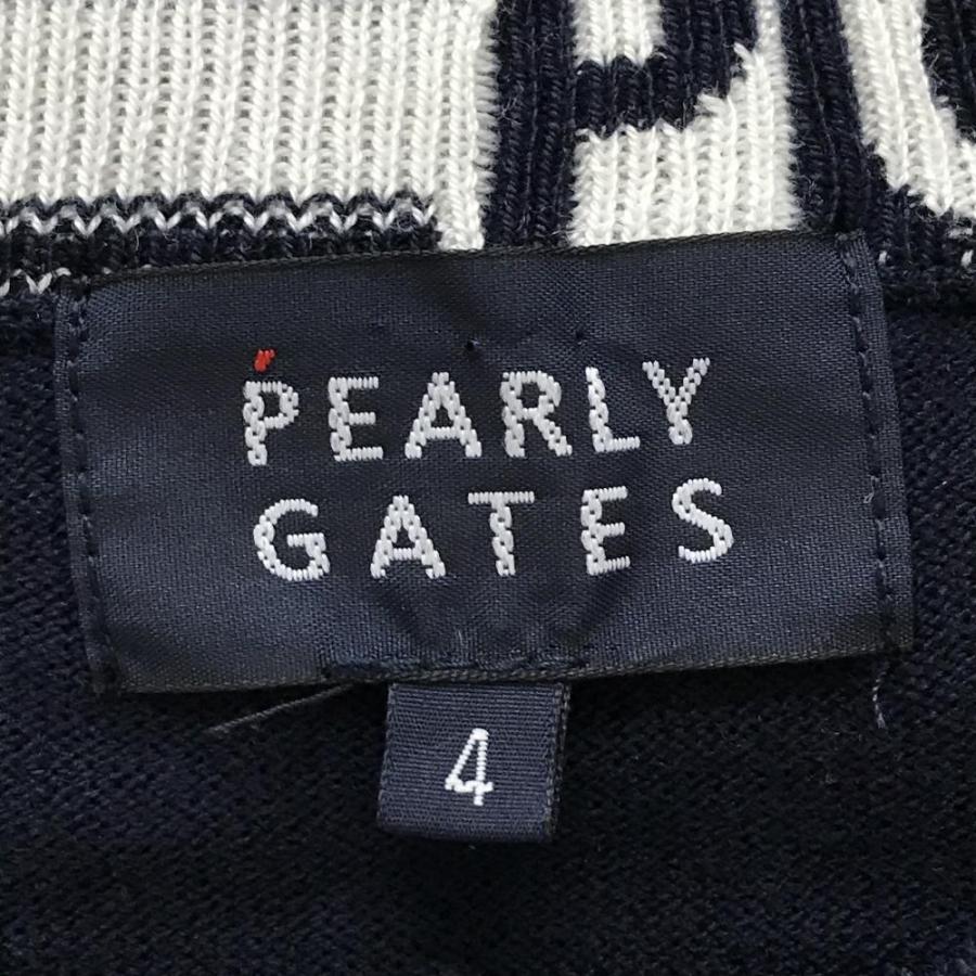 パーリーゲイツ　ニット　メンズ　サイズ４　ネイビー PEARLY GATES（パーリーゲイツ） 【超美品】パーリーゲイツ セーター