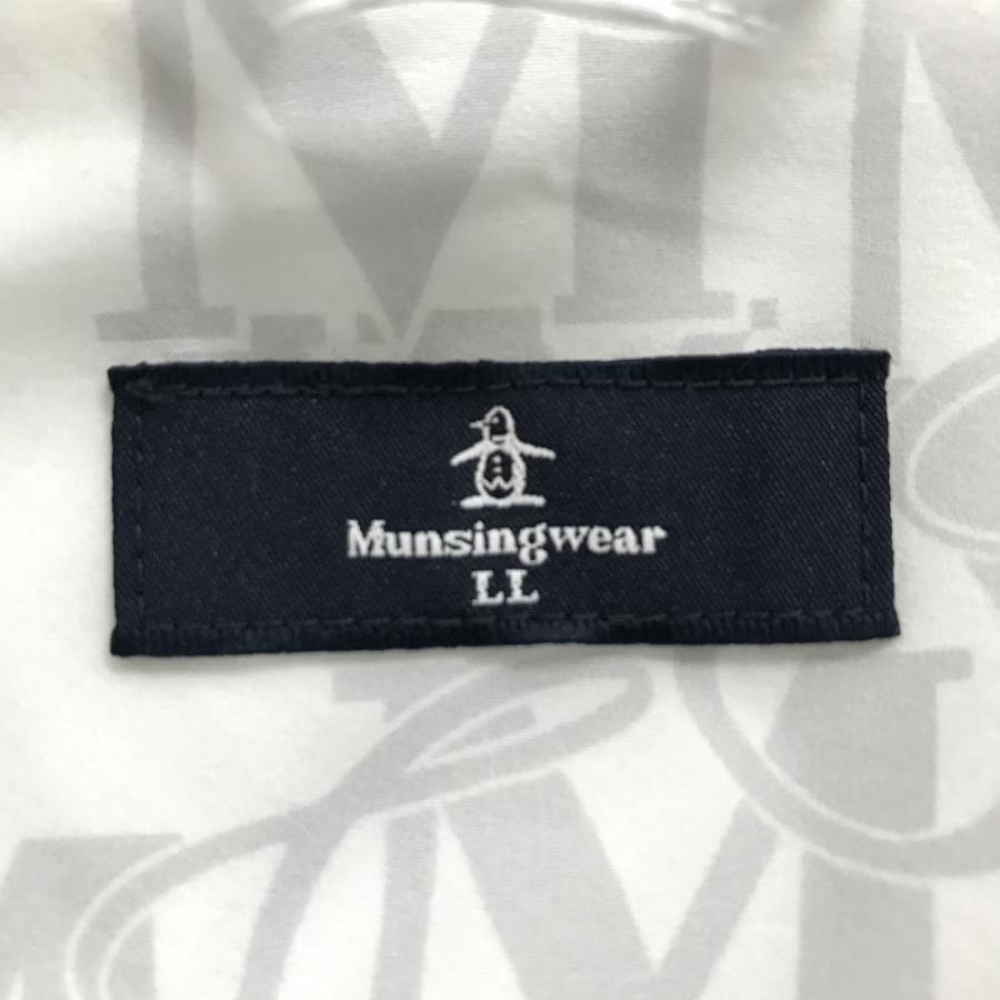 Munsingwear（マンシングウェア） ジャケットブルゾン 白×グレー ロゴ