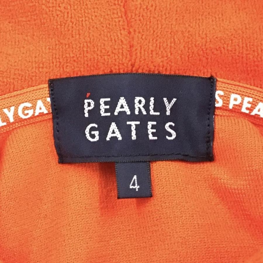 PEARLY GATES（パーリーゲイツ） ジップパーカー オレンジ エンボス